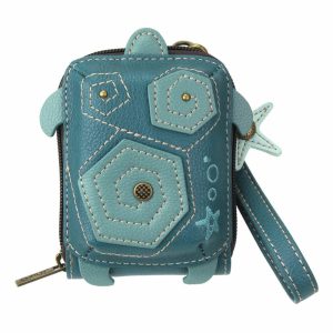 Wallets |  Cute-C – Credit Card Holder / Wallet Wristlet – Turtle Wallets Turquoise Approx