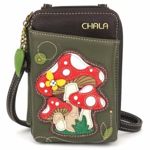 Wallets |  Wallet Xbody – Mushrooms Olive Approx