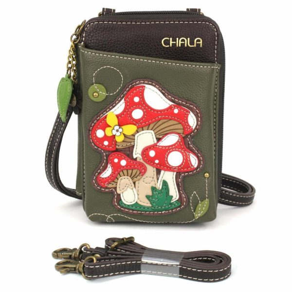 Wallets |  Wallet Xbody – Mushrooms Olive Approx