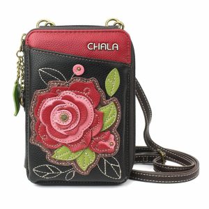 Wallets |  Wallet Xbody – Red Rose Wallets Black Approx