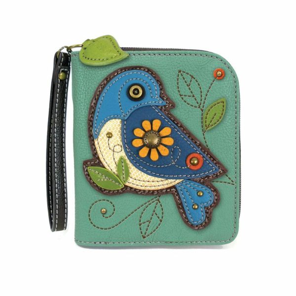 Wallets |  Zip Around Wallet – Blue Bird Wallets Teal Approx