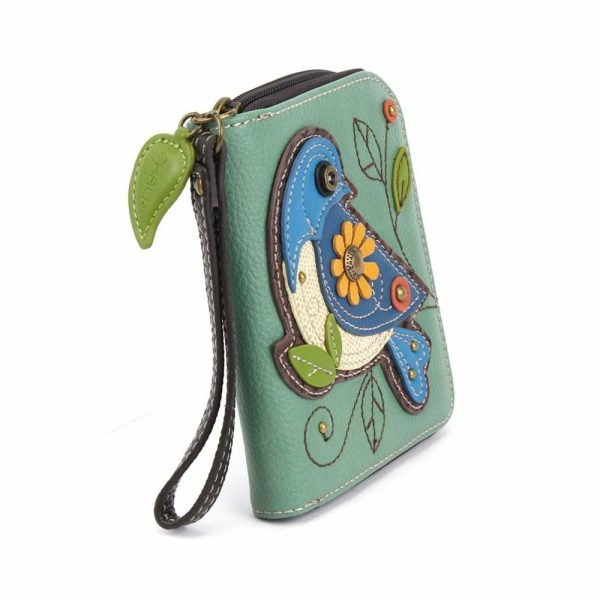 Wallets |  Zip Around Wallet – Blue Bird Wallets Teal Approx