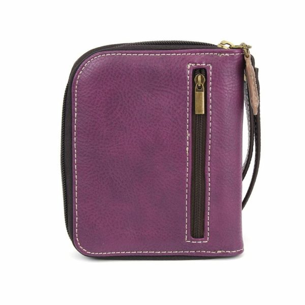 Wallets |  Zip Around Wallet – Boston Terrier Wallets Purple Approx