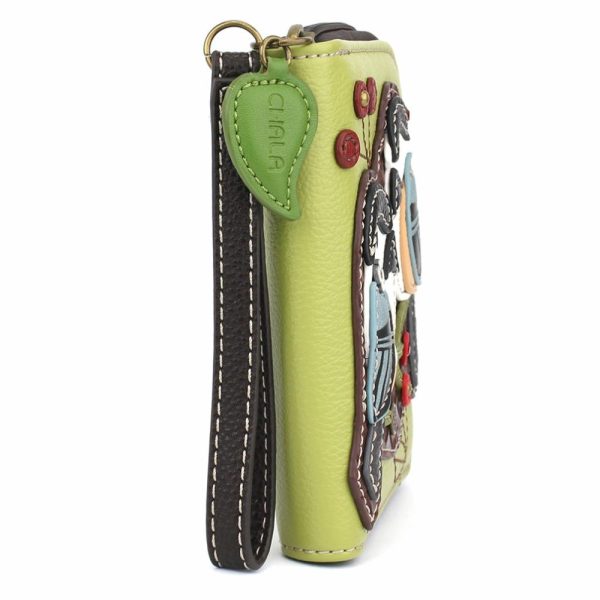 Wallets |  Zip Around Wallet – Chickadee Wallets Green Approx