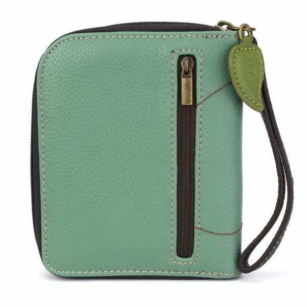 Wallets |  Zip Around Wallet – Cow Wallets Teal Approx