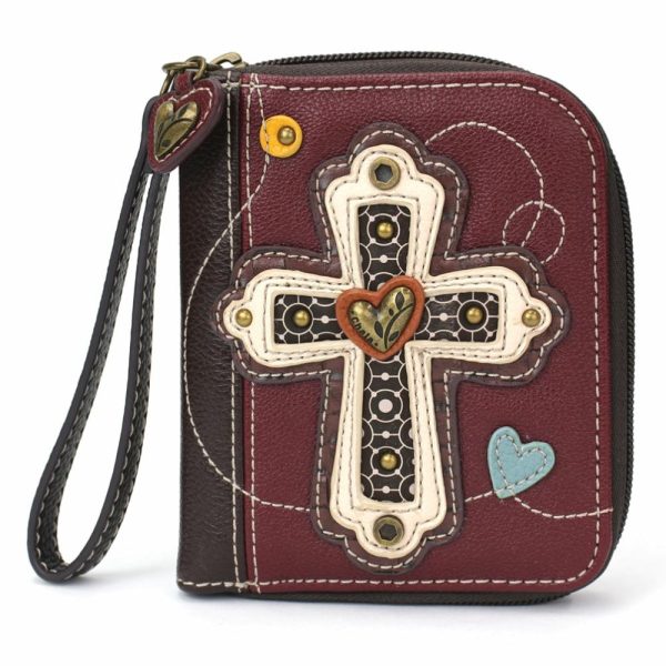 Wallets |  Zip Around Wallet – Cross Wallets Maroon Approx