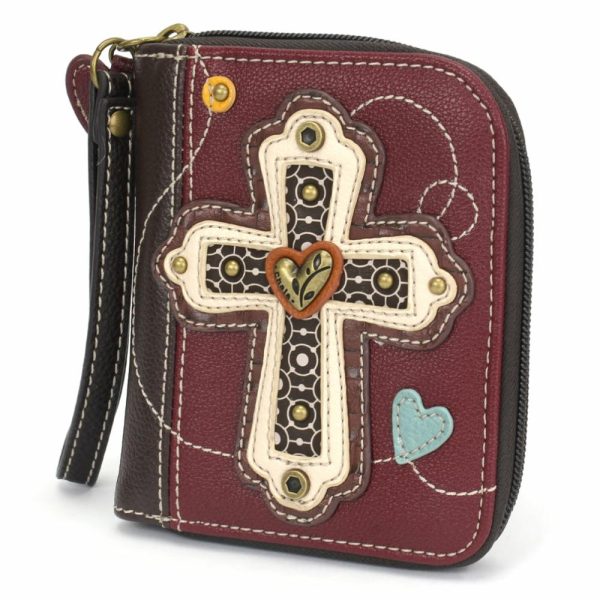 Wallets |  Zip Around Wallet – Cross Wallets Maroon Approx