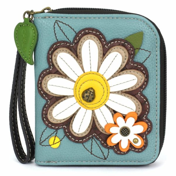 Wallets |  Zip Around Wallet – Daisy Wallets Blue Approx