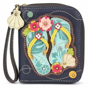 Wallets |  Zip Around Wallet – Flip Flop Wallets Navy Approx