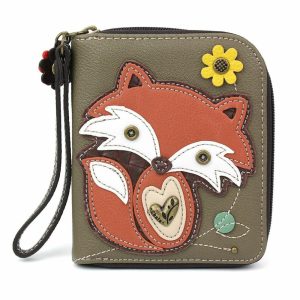 Wallets |  Zip Around Wallet – Fox Wallets Olive Approx