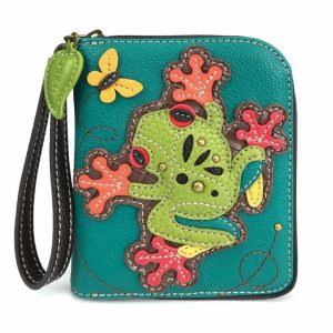 Wallets |  Zip Around Wallet – Frog Wallets Turquoise Approx