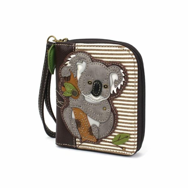 Wallets |  Zip Around Wallet – Koala Wallets Brown Stripe Approx