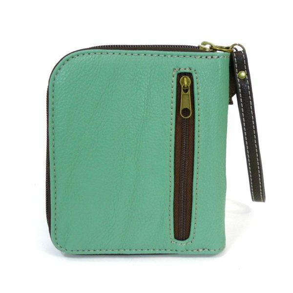 Wallets |  Zip Around Wallet – Lazzy Cat Wallets Teal Approx