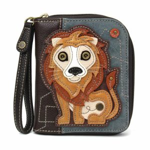 Wallets |  Zip Around Wallet – Lion Wallets Indigo Approx