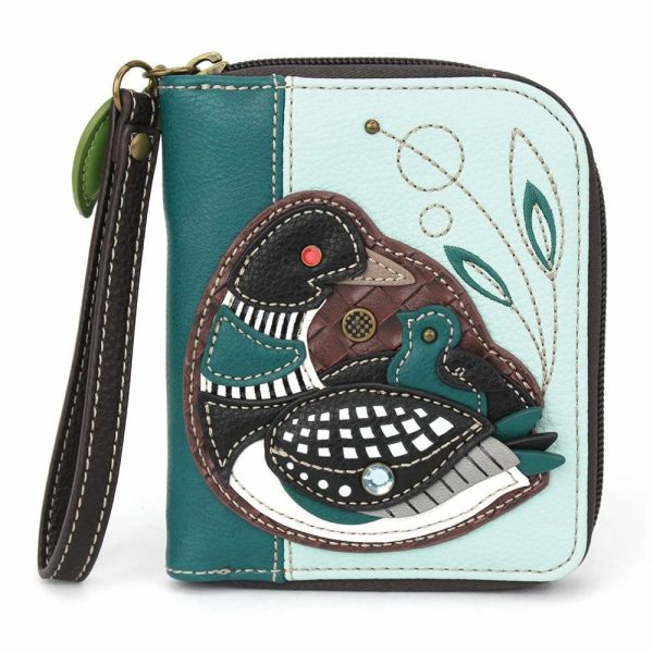 Wallets |  Zip Around Wallet – Loon Bird Wallets Blue Approx