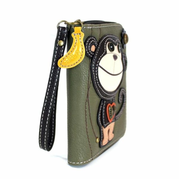 Wallets |  Zip Around Wallet – Monkey Wallets Olive Approx