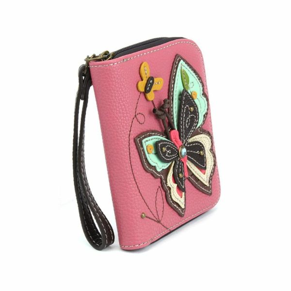 Wallets |  Zip Around Wallet – New Butterfly Wallets Pink Approx