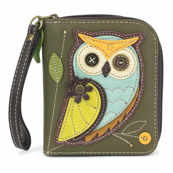 Wallets |  Zip Around Wallet – Owl A Wallets Olive Approx