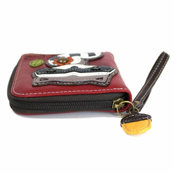 Wallets |  Zip Around Wallet – Raccoon Wallets Burgundy Approx