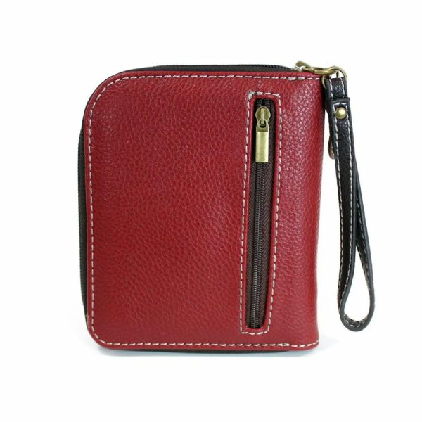 Wallets |  Zip Around Wallet – Raccoon Wallets Burgundy Approx