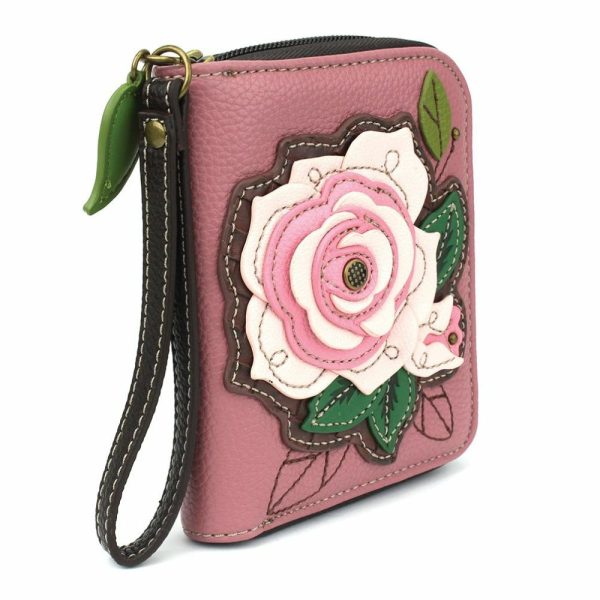 Wallets |  Zip Around Wallet – Rose Wallets Pink Approx