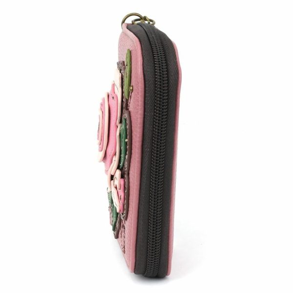 Wallets |  Zip Around Wallet – Rose Wallets Pink Approx