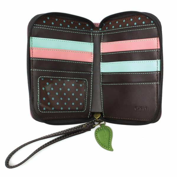 Wallets |  Zip Around Wallet – Rose Wallets Pink Approx