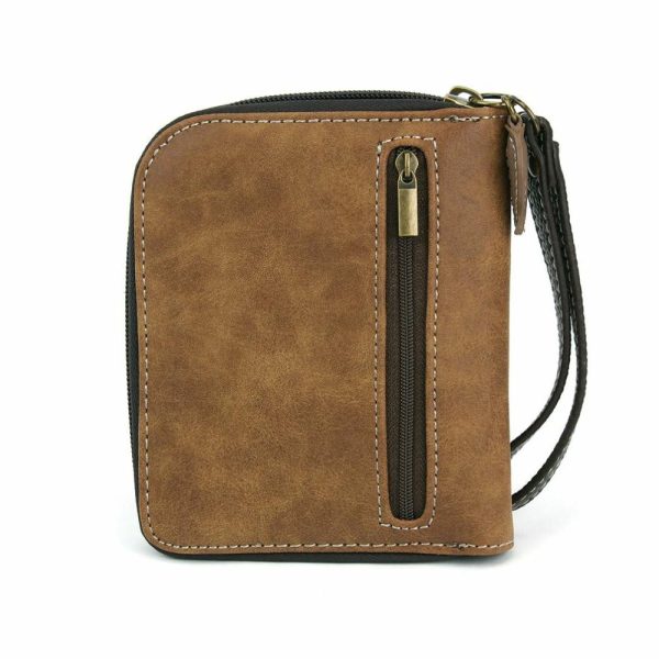 Wallets |  Zip Around Wallet – Slim Cat Wallets Brown Approx