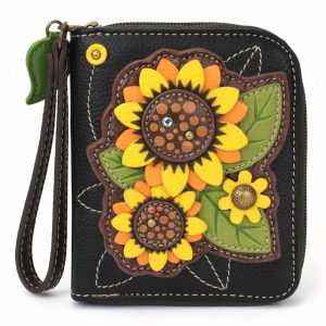 Wallets |  Zip Around Wallet – Sunflower Group Wallets Black Approx