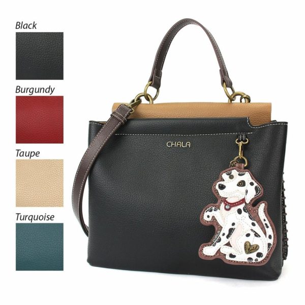 Totes & Satchels |  Charming Satchel – Dalmatian Totes & Satchels Black