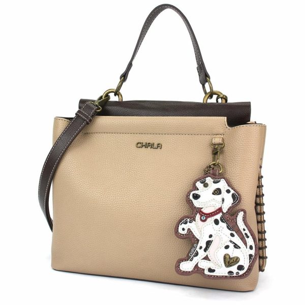 Totes & Satchels |  Charming Satchel – Dalmatian Totes & Satchels Black