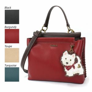 Totes & Satchels |  Charming Satchel – Westie Totes & Satchels Black