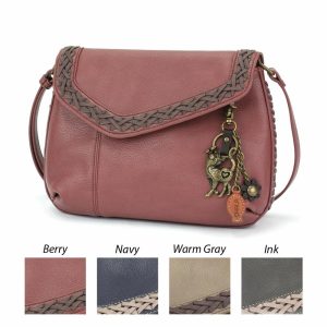 Crossbodies |  Braided Boho Crossbody – Metal Charming Slim Cat Crossbodies Berry