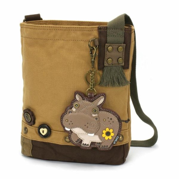 Crossbodies |  Patch Crossbody – Hippo Crossbodies Brown