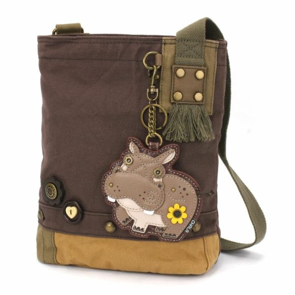 Crossbodies |  Patch Crossbody – Hippo Crossbodies Brown