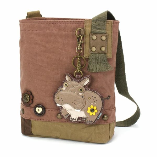 Crossbodies |  Patch Crossbody – Hippo Crossbodies Brown