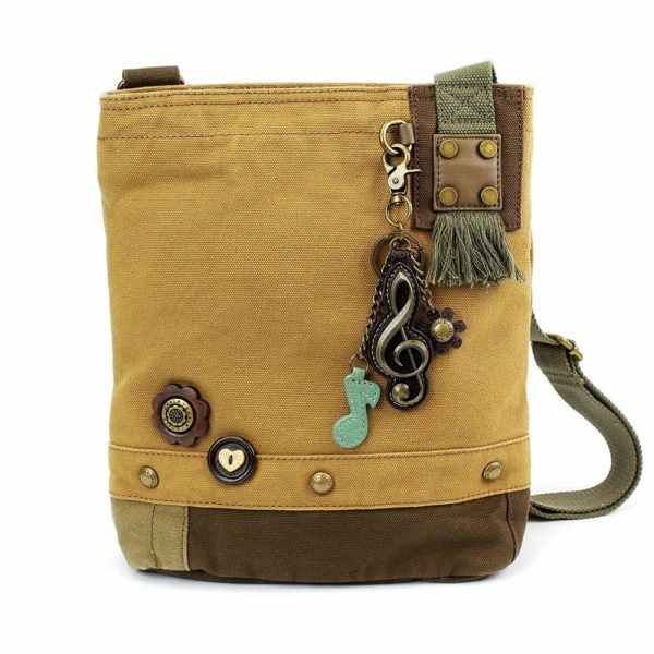 Crossbodies |  Patch Crossbody – Metal Charming Clef Crossbodies Brown