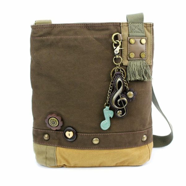 Crossbodies |  Patch Crossbody – Metal Charming Clef Crossbodies Brown