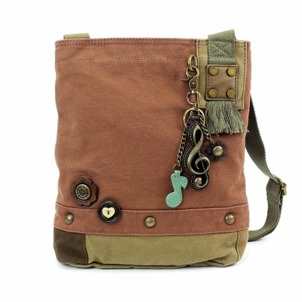 Crossbodies |  Patch Crossbody – Metal Charming Clef Crossbodies Brown