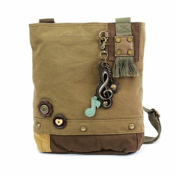 Crossbodies |  Patch Crossbody – Metal Charming Clef Crossbodies Brown