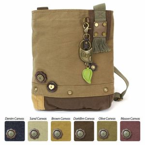 Crossbodies |  Patch Crossbody – Metal Charming Owl Crossbodies Brown