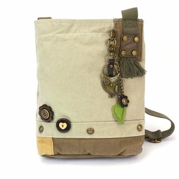 Crossbodies |  Patch Crossbody – Metal Charming Owl Crossbodies Brown