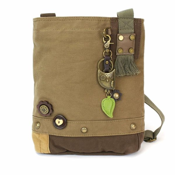 Crossbodies |  Patch Crossbody – Metal Charming Owl Crossbodies Brown