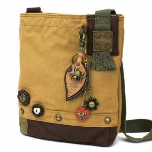 Crossbodies |  Patch Crossbody – Metal Charming Spider Crossbodies Brown