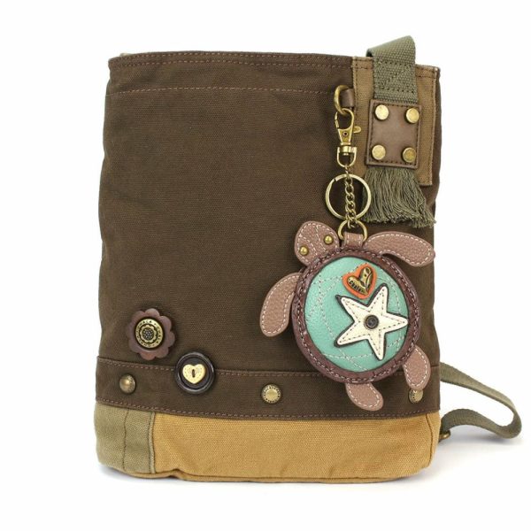 Crossbodies |  Patch Crossbody – Sea Turtle Crossbodies Brown