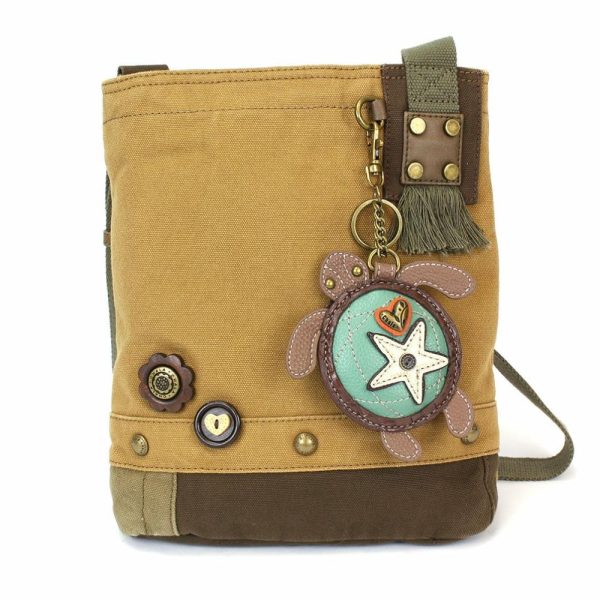 Crossbodies |  Patch Crossbody – Sea Turtle Crossbodies Brown