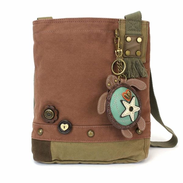 Crossbodies |  Patch Crossbody – Sea Turtle Crossbodies Brown