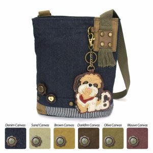 Crossbodies |  Patch Crossbody – Shih Tzu Brown Crossbodies Brown