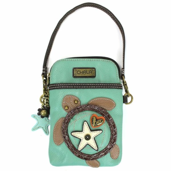 Crossbodies |  Cellphone Xbody – Sea Turtle (Teal) Crossbodies Crossbodies