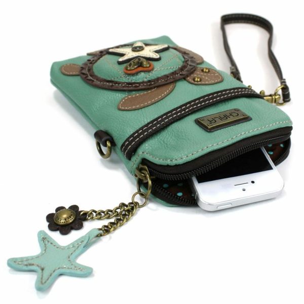 Crossbodies |  Cellphone Xbody – Sea Turtle (Teal) Crossbodies Crossbodies